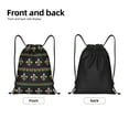 thumbnail image 5 of Bingfone Mardi Gras Fleur De Lis Drawstrings Backpacks Bags For Men Women Gym Drawstrings Bag, 5 of 9