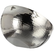 Elegance Hammered 10-Inch Stainless Steel Dual Angle Doublewall Serving Bowl, Silver