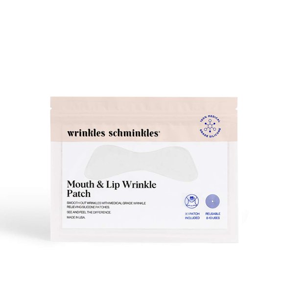 Wrinkles Schminkles Parche antiarrugas para la boca y los labios, paquete de 1 almohadillas suavizantes de silicona hipoalergénicas reutilizables para la prevención de las arrugas de los labios