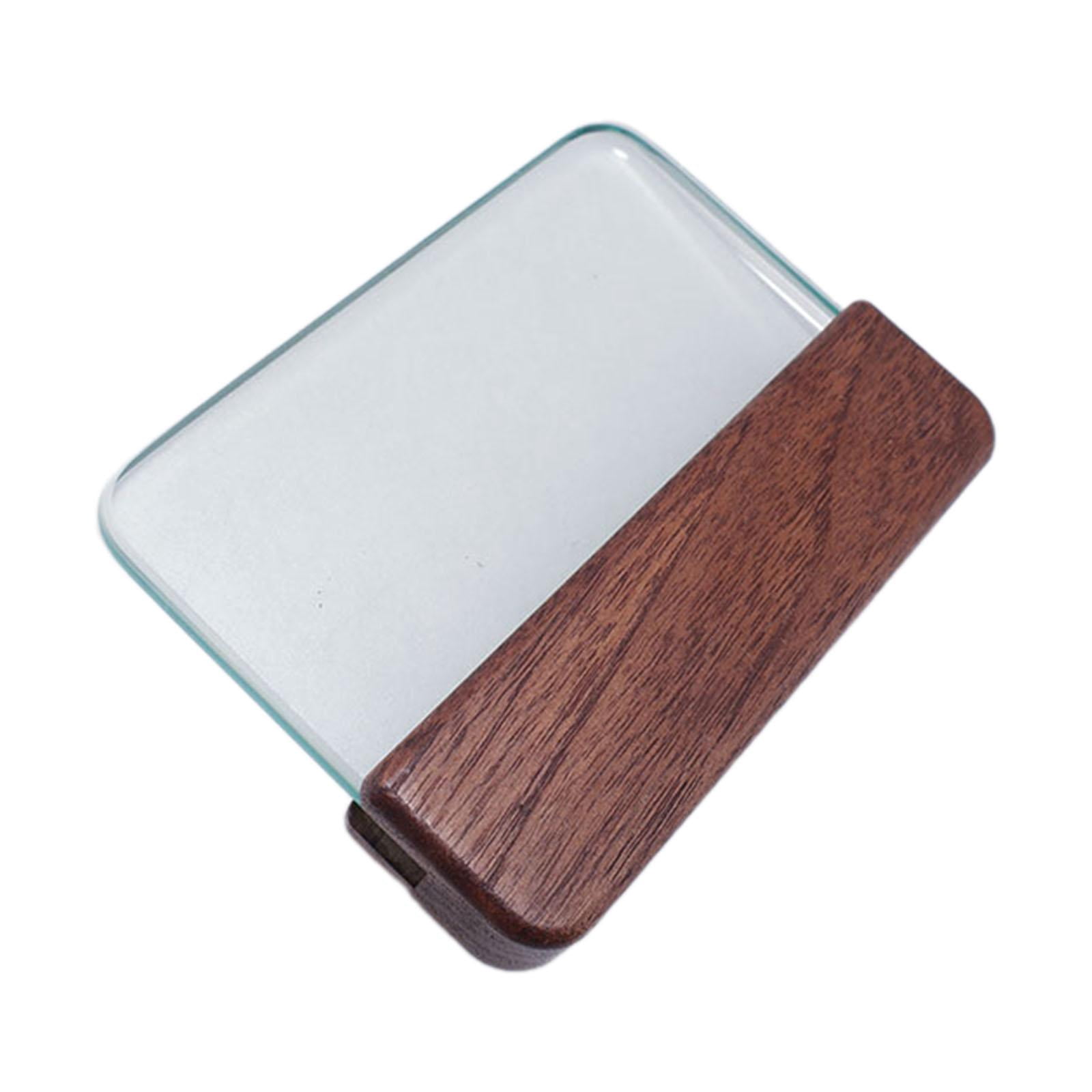 S SERENABLE Glass Slicker for Burnishing Leather Crafting Versatile Block Smoothing Tool