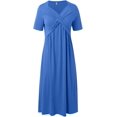 thumbnail image 4 of Robes de Printemps pour Femmes Décontractées Manches 3/4 Longue Robe Évasée Basique Plage Vacances Travail Maxi Robe 2025, 4 of 5