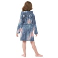 thumbnail image 7 of FORMRS Niños Bathrobe Unisex Hooded Robe Soft Plush Pajamas Sleepwear, Size 4-6T, Trees in The Night, 7 of 7