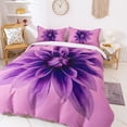 thumbnail image 4 of 3D púrpura floral funda de edredón juego de ropa de cama funda nórdica fundas de almohada 41, 4 of 5