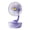 Purple, variant on 1800mAh Rechargeable Desktop Fan with Night Light Quiet Brushless Motor Oscillating for Bedroom Purple
