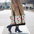 thumbnail image 4 of FORMRS Canvas Laptop Tote Bag for Women with 15.6" Computer Compartments Shoulder Handbag, Vibrant Strawberries, 4 of 7