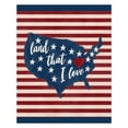 thumbnail image 2 of Clearance! 70"x50" American Flag Throw Blanket, Red White & Blue, Soft Microfiber Sherpa Fleece Reversible 4th of July Decoration 250 Anniversary Decorations (C), 2 of 5