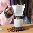 thumbnail image 2 of Handmade Ceramic Pour Over Coffee Dripper - Portable Cone Brewer for Camping, Office & Home - Barista-Grade Filter Coffee Maker, 2 of 7