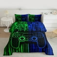 thumbnail image 2 of Feelyou Green Blue Gamepad Bedding Comforter Set, Video Gaming Gamer Twin Comforter Sets, Teens Kids Boys Girls Reversible Bedding Set, Luxury Bedroom Decor, 2 Pieces, 2 of 8