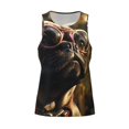 thumbnail image 3 of Haiem Pug Wearing Sunglasses Flowers Men Workout Tank Top Gym Bodybuilding Sleeveless Muscle T Shirts Athletic Tank Breathable Workout Shirt-Medium, 3 of 8