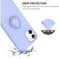 thumbnail image 2 of for iPhone 12 Pro Case, Liquid Silicone Soft Gel Rubber Bumper Shockproof Protective Anti-Scratch Microfiber Lining Cloth Case for Women with Ring for iPhone 12/12 Pro- Purple., 2 of 18