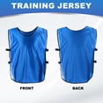 thumbnail image 4 of Uxcell Soccer Pinnies Training Vest 17.7 x 11 Inch Team Practice Pinnies Jersey Dark Blue 12 Pack, 4 of 7