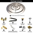 thumbnail image 3 of Dreffco Stainless Steel Fire Pit Burner Pan & Ring Deluxe Kit for Liquid Propane, 36-Inch Pan, 30-Inch Ring, 200,000 BTU Max, 3 of 10