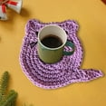 thumbnail image 3 of Hariumiu Crochet Cartoon Cat Coaster Heat-resistant Non-slip Kitchen Countertop Table Protection Handmade Mug Coffee Tea Cup Holder Decoration, 3 of 8