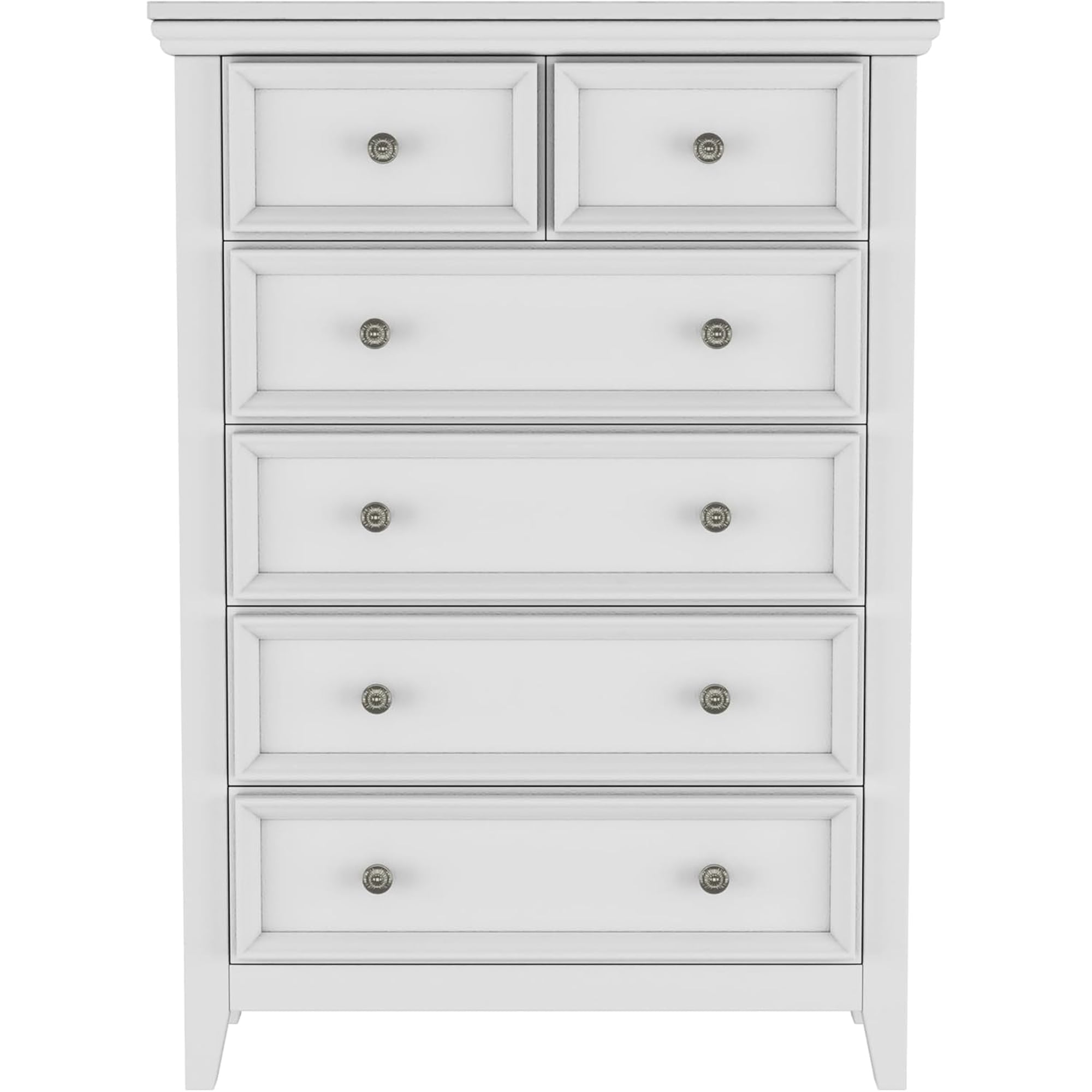 BOSHIRO Dresser for Bedroom, 6 Drawer Wood Chest of Drawers, Storage Dressers Clothes Organizer for Closet, Living Room, Dining Room