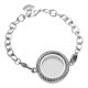 thumbnail image 1 of Pulsera con marco de fotos y diamantes de imitación para mujer, con marco conmemorativo con imagen circular, ideal para ocasiones formales e informales., 1 of 7