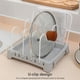 thumbnail image 4 of Soporte para encimera de cocina con ranura en U, tapa de olla ajustable, desmontable, estante de almacenamiento de revistas con barra de toalla, gris Inevent HA000748-01, 4 of 6