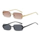 thumbnail image 1 of 2 pares de gafas de sol de estilo montura, gafas para adultos, gafas de sol rectangulares para viajar, accesorios para fotos, gafas Y2K Negro y marrón Sunnimix Gafas de sol sin montura, 1 of 8