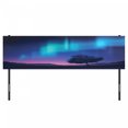 thumbnail image 3 of Fantasy Headboard, Aurora Borealis with a Tree in Arctic Region Rare Sky up View Print, Upholstered Decorative Metal Bed Headboard with Memory Foam, King Size, Blue Purple, by Ambesonne, 3 of 4