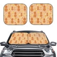 thumbnail image 2 of Disketp 2 Piece Pineapples Pattern Windshield Sunshades,Folding Windshield Sun Shade For Car Suv Trucks Sedan,Blocks Uv Rays Sun Visor Protector-Small, 2 of 7
