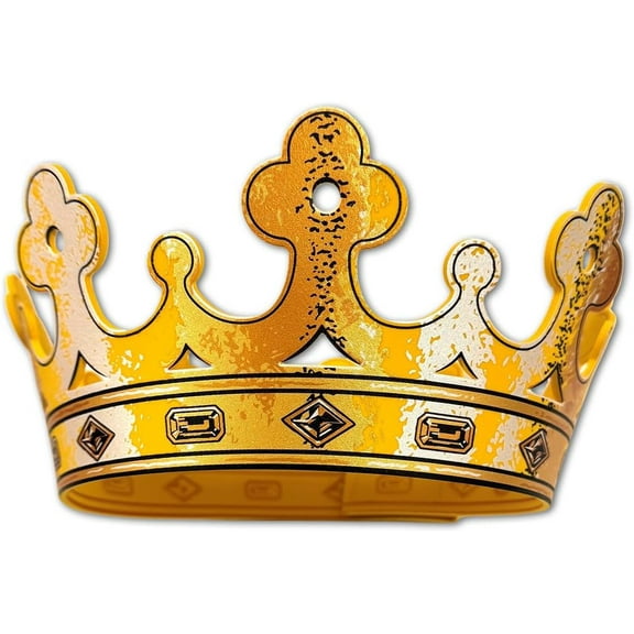Liontouch - Gold King Crown for Boys| Adjustable Size - Age 3  | Royal Dress-Up Accessory