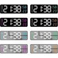 thumbnail image 4 of LED Wall Clock with Temperature Humidity Display Date and Week Function Rectangle Design Digital Alarm Timer, 4 of 5