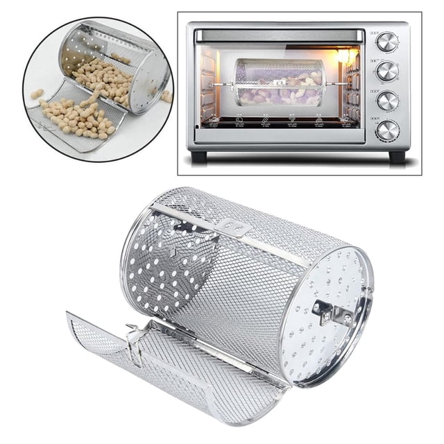 Cesta para Parrilla de Acero Inoxidable BLESIY Rejilla para Horno Rotatorio Pequeña 120x180mm