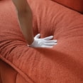 thumbnail image 4 of FFZ Modular Sleeper Sofa, 3-in-1 Teddy Chaise Couch, Orange, 4 of 11
