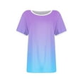 thumbnail image 5 of Scyoekwg Womens Trendy Tops 2025 Short Sleeve Womens Summer Fashion Loose Ladies Blouses Dressy Casual Trendy Cute T Shirts Going Out Tops, 5 of 5