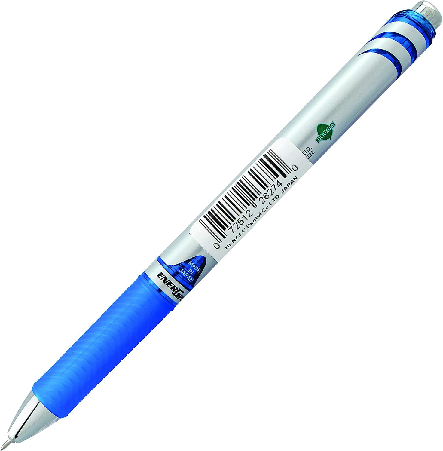 Pentel EnerGel RTX Retractable Liquid Gel Pen, Extra Fine Line, Needle Tip, Blue Ink ,12 pack (BLN73-C), 0.3mm needle