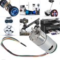 thumbnail image 2 of Large Torsion Gear Motor with Encoder 12/24V Power Speed Reduction Motor(12V 200 RPM), 2 of 4