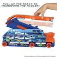 thumbnail image 4 of Hot Wheels City Speed Drop Transport Hauler with 1 Toy Car, Stores 20+ 1:64 Scale Vehicles, 4 of 7