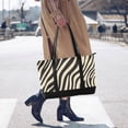 thumbnail image 4 of FORMRS Canvas Laptop Tote Bag for Women with 15.6" Computer Compartments Shoulder Handbag, Black Lines, 4 of 7