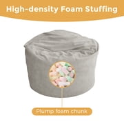 Giant Bean Bag Chairs Bean Bag Bed with Washable Cover Ultra Soft, Convertible Bean Bag from Chair to Mattress, Huge Cordoroys Bean Bags for Adult,Couples,Family,grey,full
