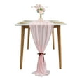 thumbnail image 1 of Banquet Decoration Tables Runner Chiffon Tablecloth Rose Gold Simple Holiday Party Supplies Solid Color Polyester Fabric, 1 of 15