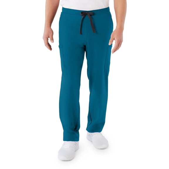ave. Unisex Clinton Straight Leg Six Pocket Cargo Scrub Pant in Caribbean Blue, M Tall