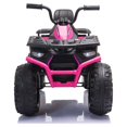 thumbnail image 3 of 24V 4WD Kids Ride on Electric ATV with 2 Seater,4-Wheeler Quad Car Toy w/ 2*200W Motor 7AH Battery Powered,4.9Mph Max Speed,LED Lights Spring Suspension for Boys & Girls,Rose Pink, 3 of 10