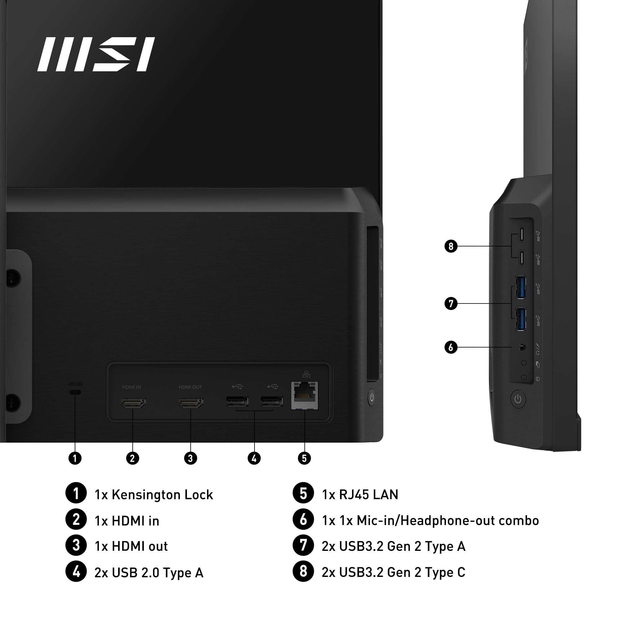 MSI Modern All-in-One Desktop 23.8" FHD Touchscreen, Intel Core 7 150U, 16GB RAM, 1TB HD, 1TB SSD, Windows 11 Home