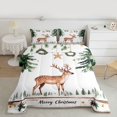 thumbnail image 2 of Feelyou Cartoon Rustic Reindeer Bedding Comforter Set for Teens, Pine Tree Botanical Twin Comforter Sets, Merry Christmas Reversible Bedding Set, Ultra Soft Bedroom Decor, 2 Pieces, 2 of 8