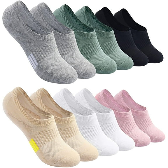 6 Pairs Ankle Women Socks, Cushioned Low Cut Athletic Hidden Liner for Sneakers Ankle Invisible Running Sock,Size 6-9