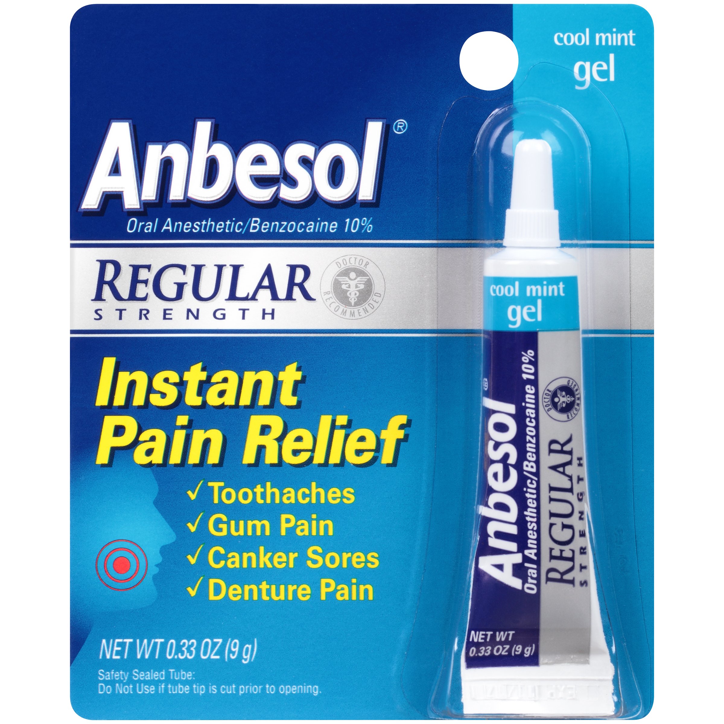 Anbesol® Regular Strength Oral Anesthetic Gel 0.33 Oz. Pack - Walmart.com