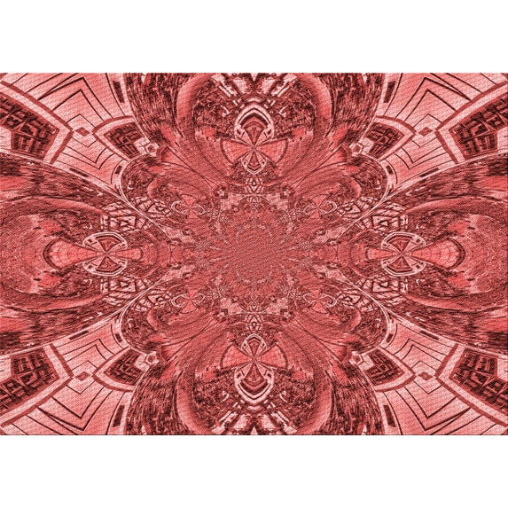 Ahgly Company Indoor Rectangle Patterned Bean Red Area Rugs, 6' x 9'