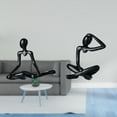 thumbnail image 2 of Decorative Figurine Thinker Sculpture Tabletop Ornament Sturdy PP for Living Room Desk Office Decor, 2 of 8