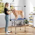thumbnail image 2 of PawHut Table de Toilettage pour Chien Réglable avec 2 Élingues de Sécurité, Bleu, 2 of 10