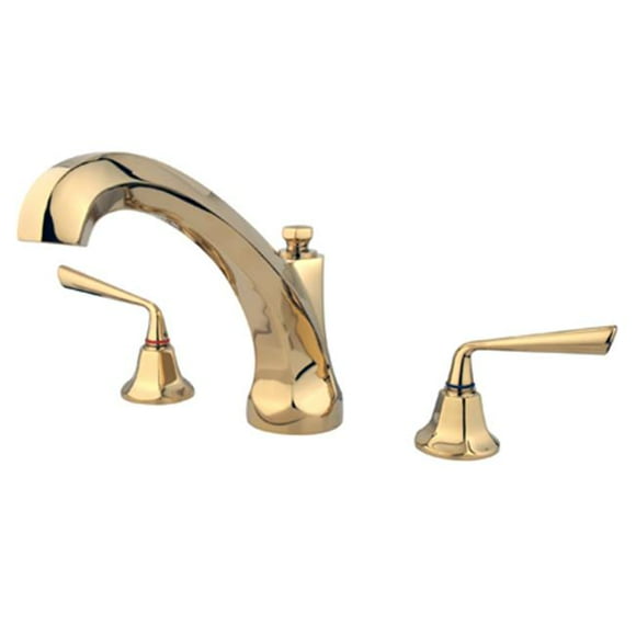 Kingston Brass KS4322ZL Silver Sage ADA Roman Tub Filler, Polished Brass