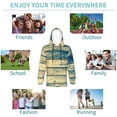 thumbnail image 5 of Balery Retro Wooden Pattern Boys Hoodie, Youth Pullover Hooded Sweatshirt, Kangaroo Pocket Hoodie for Kids Girls -X-Large, 5 of 6