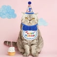 thumbnail image 6 of Unique Bargains Cat Birthday Decorations Cat Birthday Hat Bandana Number Cat Birthday Outfit Cat Party Outfit for Cats Kitten Birthday Decorations Dark Blue, 6 of 7