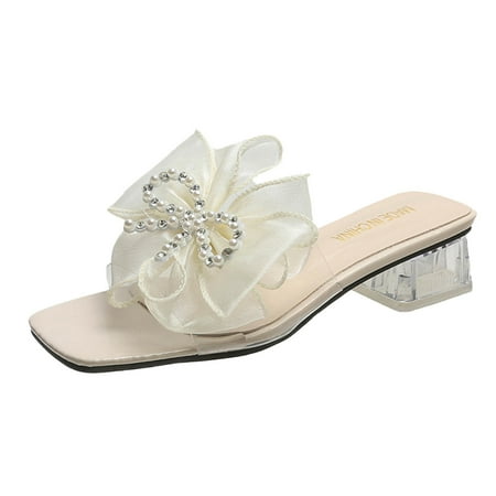 

TAIAOJING Women Sandals Sandals For Heel High Heel Rhinestone Fish Mouth Sandals Fashion Shoes Zapatos
