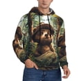 thumbnail image 2 of Haiem Jungle Hat Bear Patterned Men's Hoodie with Kangaroo Pocket - Ideal Pullover Sweatshirt for Daily Wear, Travel, and Home-3X-Large, 2 of 7