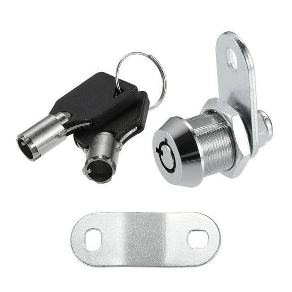 Unique Bargains 1 Set Cam Lock RV Storage Locks Keyed Alike 5/8" Cylinder Fits on 3/8" Max Door Thick with 2 Keys