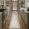 thumbnail image 4 of BERTHMEER 2'x8' Vintage Runner Rugs for Hallway Entryway Bathroom Bedroom Kitchen Non Skid Washable Green Oriental Traditional Runner Rugs, 4 of 6